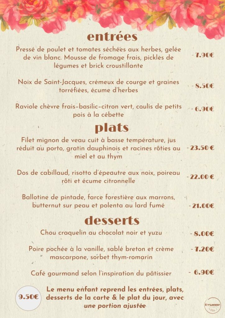 Trame de menu finale Lysanne janvier 26 1 1